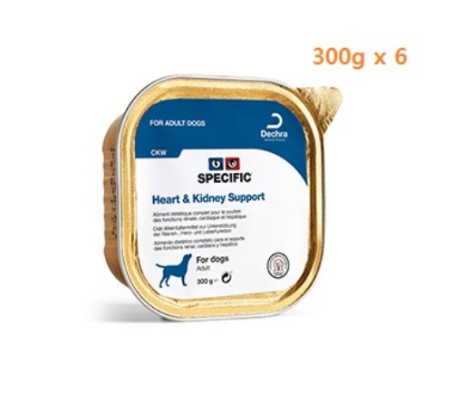 [DOG] 스페시픽 CKW HEART &amp; KIDNEY 300g x 6개 (처방식-신장,심장,간,칼슘옥살레이트결석)