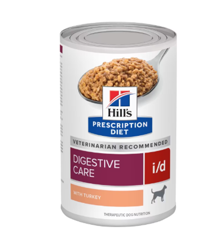 (DOG) 힐스 id i/d 캔 Digestive Care Can 370g 칠면조 (강아지 처방식-소화기장애,췌장염) (참고사항 1박스-12캔)