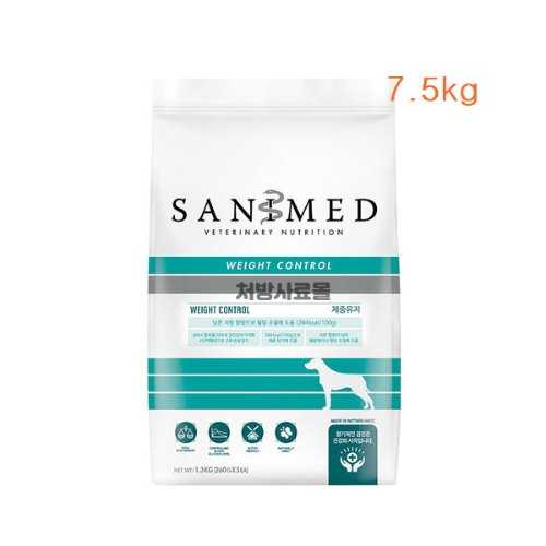 (DOG) 세니메드 CT 웨이트컨트롤 7.5kg SANIMED WEIGHT CONTROL (처방식-체중유지,당뇨,변비,고지혈증)